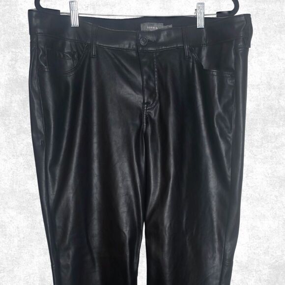 Torrid Faux Leather Pants Black Size 18R High Rise Rocker Chic Plus Size - Picture 3 of 5